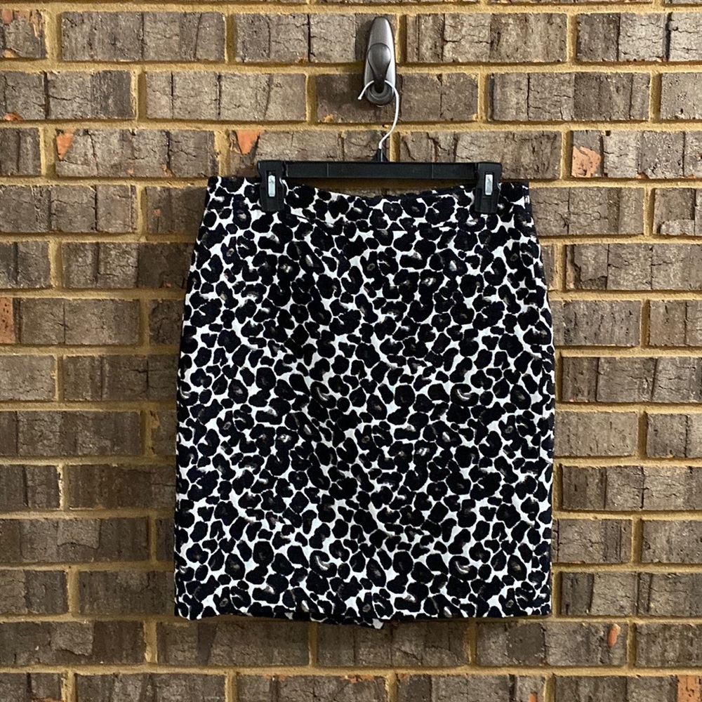 J. Crew Factory Black and White Pencil Skirt